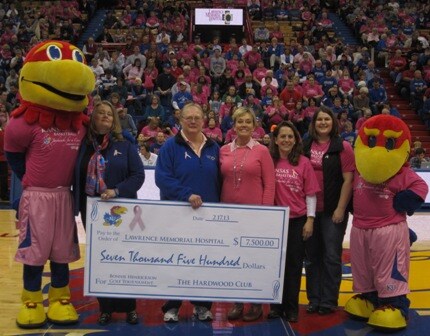 2013 Hardwood Club check presentation 