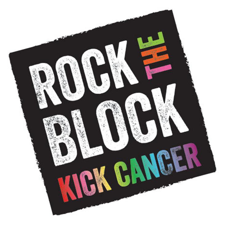 Rock the Block - Kick Cancer logo