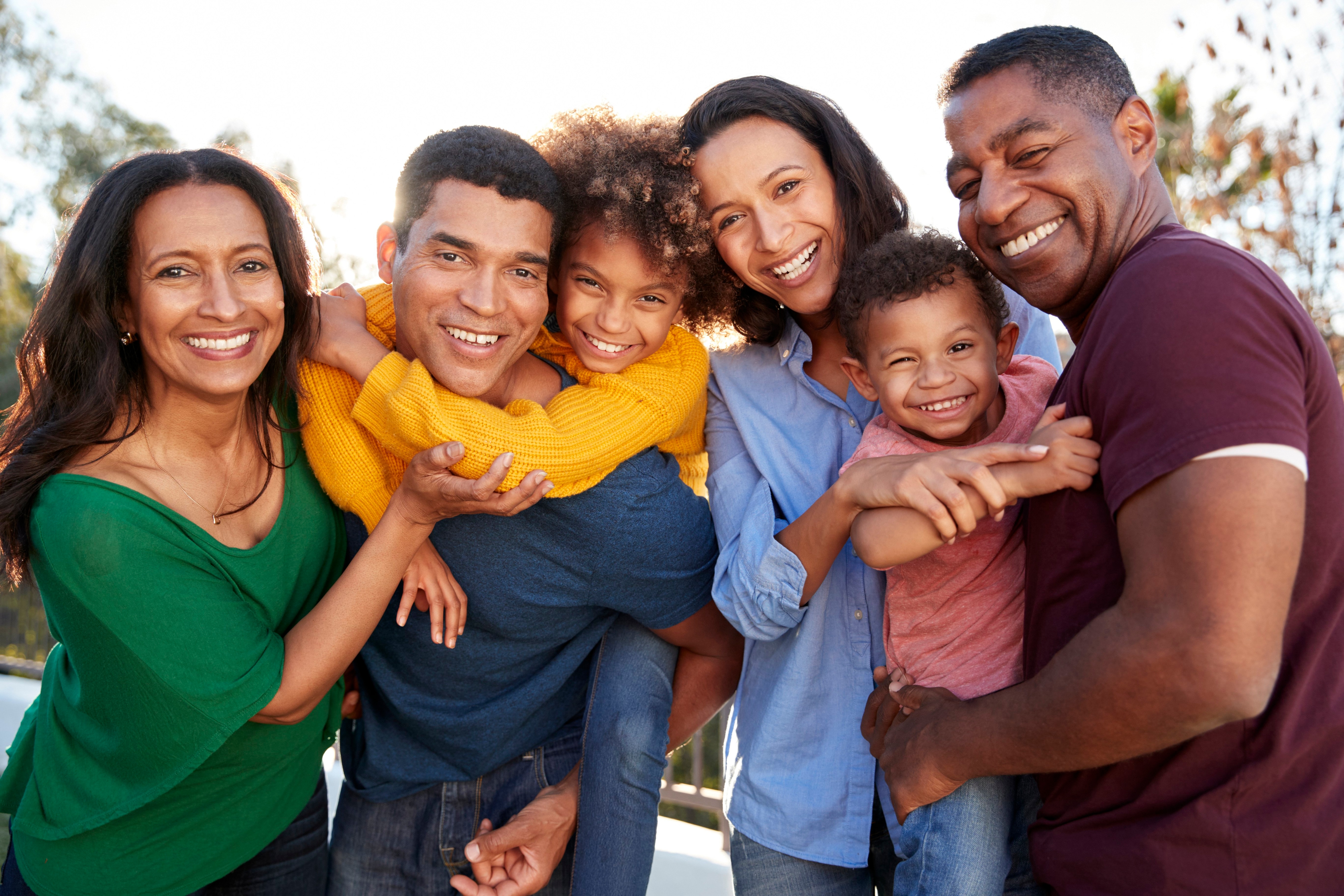 Smiling family