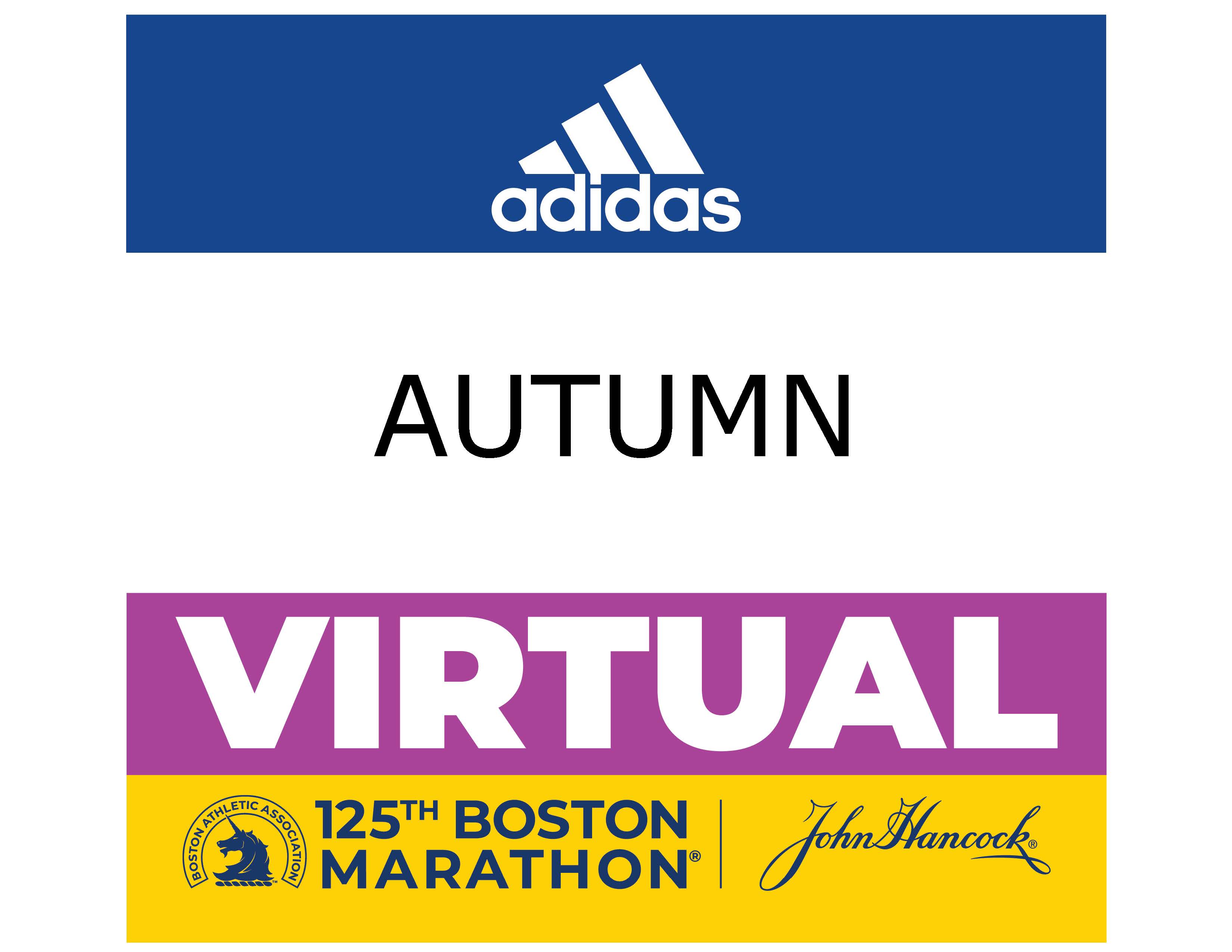 Image of virtual Boston Marathon bib - Autumn 